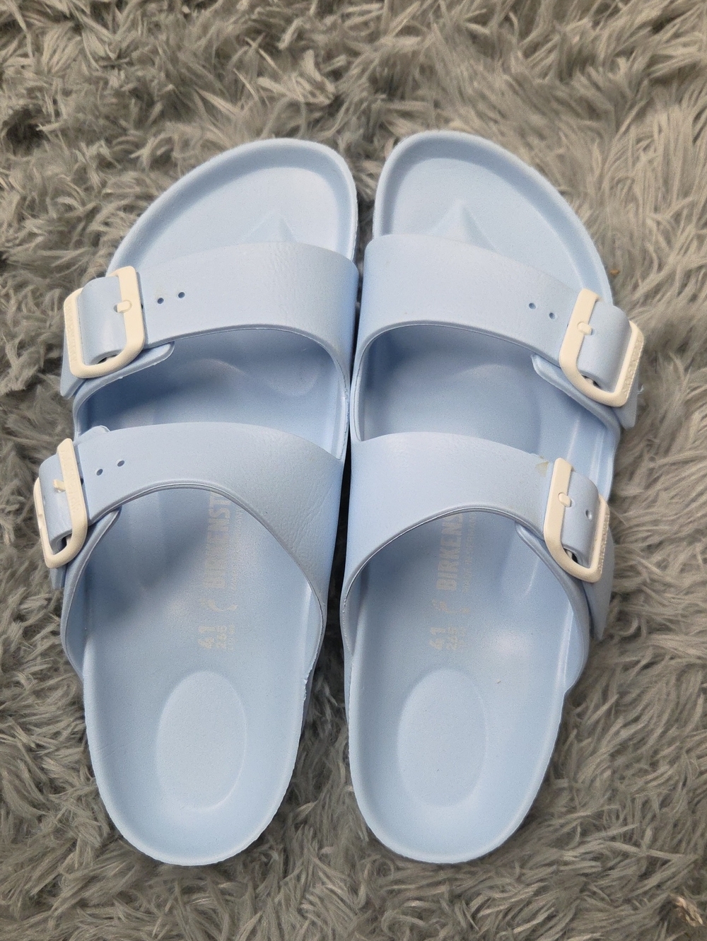 Birkenstock Light Blue DOUBLE  Strap Slide Sandals